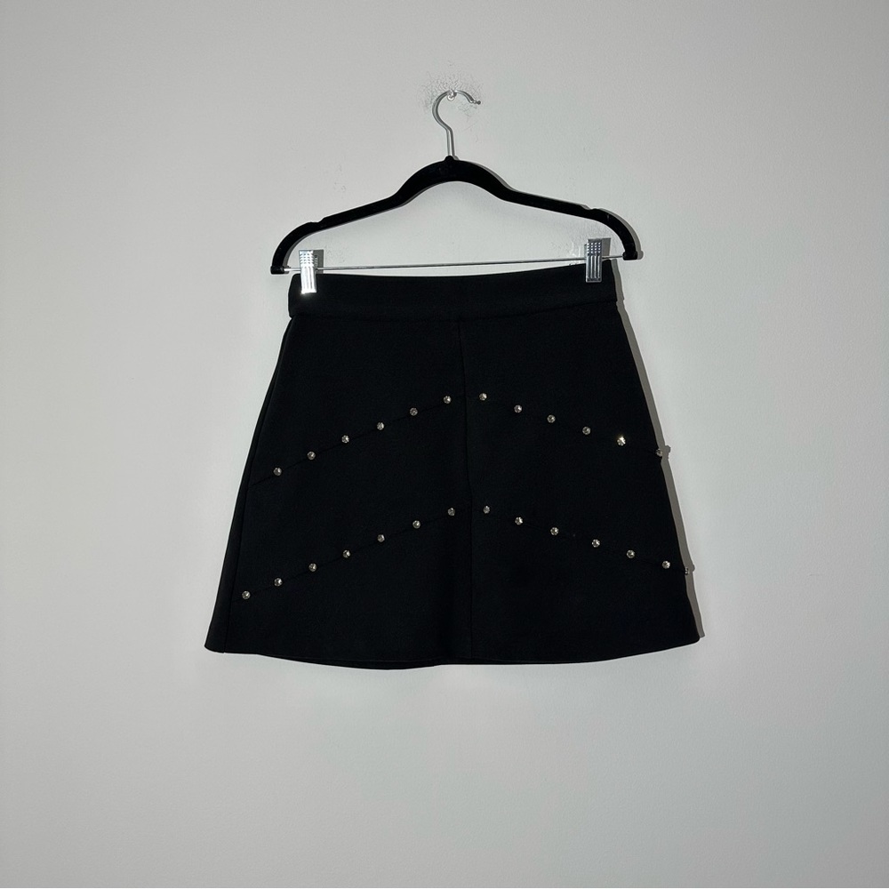 Zara basic mini black skirt with beads size M